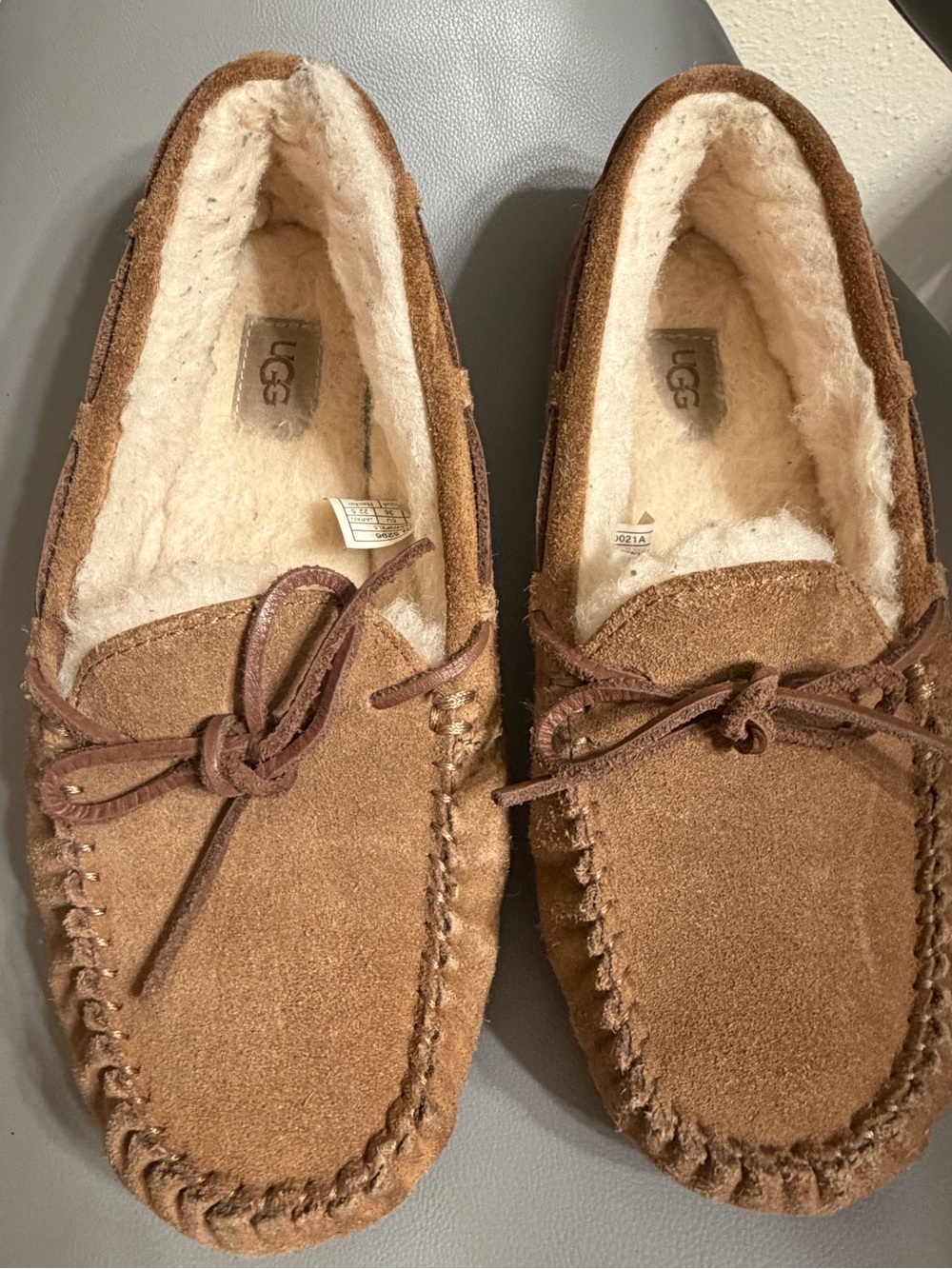 UGG Children’s Chestnut Sheepskin Lined Moccasin Slippers 4